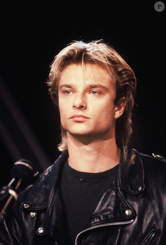 Le chanteur français David Hallyday (de son vrai nom David Michael Benjamin Smet) a enregistré le 10 mai 1989 à Cologne. Photo by Horst Galuschka/DPA/ABACAPRESS.COM