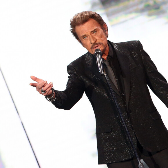 Johnny Hallyday - Enregistrement de l'émission Spécial Johnny Hallyday, "Johnny, la soirée événement", qui sera diffusée sur TF1 en prime-time le 20 décembre. 