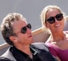 Anne-Sophie Lapix et son mari Arthur Sadoun - Célébrités dans les tribunes des Internationaux de France de tennis de Roland Garros 2024 à Paris le 7 juin. © Jacovides-Moreau/Bestimage 