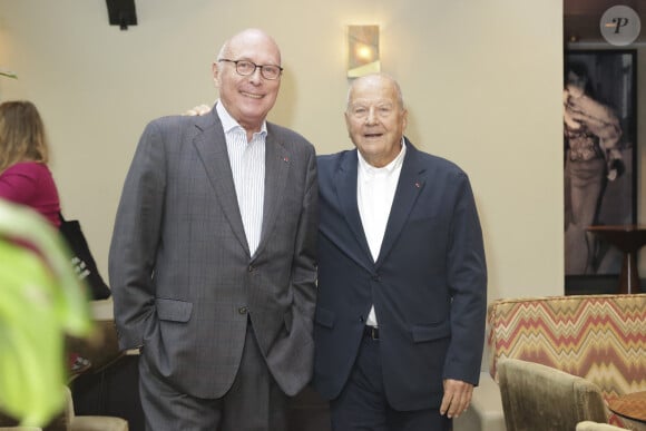 Exclusif - Stéphane Martin (ancien président du musée du quai Branly qui était président d’honneur du Parcours des Mondes l'an dernier), Marc Ladreit de Lacharrière (nouveau président d’honneur du Parcours des Mondes) - Inauguration de la visite du Parcours des Mondes édition à Paris. © Jack Tribeca / Bestimage