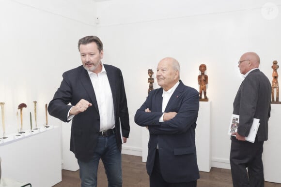 Exclusif - Yves-Bernard Debie (directeur général du Parcours des Mondes), Marc Ladreit de Lacharrière (nouveau président d’honneur du Parcours des Mondes) - Inauguration de la visite du Parcours des Mondes édition à Paris. © Jack Tribeca / Bestimage