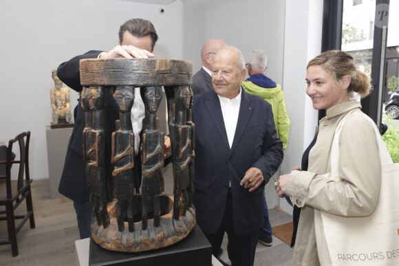 Exclusif - Yves-Bernard Debie (directeur général du Parcours des Mondes), Marc Ladreit de Lacharrière (nouveau président d’honneur du Parcours des Mondes), Stéphane Martin (ancien président du musée du quai Branly qui était président d’honneur du Parcours des Mondes l'an dernier) - Inauguration de la visite du Parcours des Mondes édition à Paris. © Jack Tribeca / Bestimage