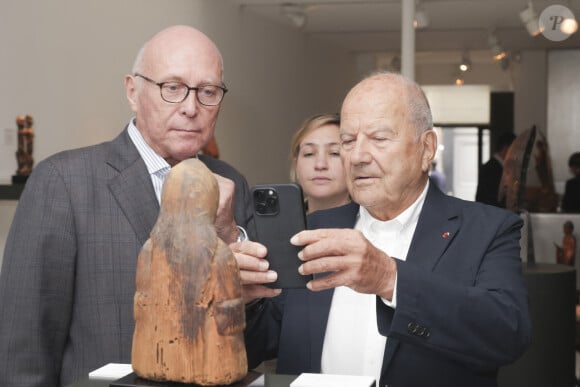 Exclusif - Stéphane Martin, Marc Ladreit de Lacharrière (nouveau président d'honneur du Parcours des Mondes) - Inauguration de la visite du Parcours des Mondes édition à Paris. © Jack Tribeca / Bestimage