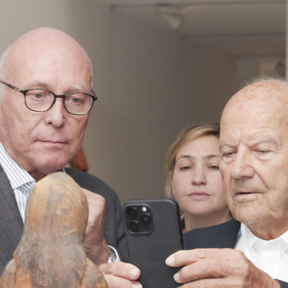 Exclusif - Stéphane Martin, Marc Ladreit de Lacharrière (nouveau président d'honneur du Parcours des Mondes) - Inauguration de la visite du Parcours des Mondes édition à Paris. © Jack Tribeca / Bestimage