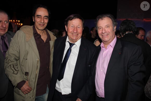 Didier Roustan, Guy Roux, Daniel Russo - Exclusif - Soiree des 80 ans de Michel Hidalgo (ancien selectionneur de l'equipe de France de football) au Palais Maillot a Paris le 25 mars 2013.