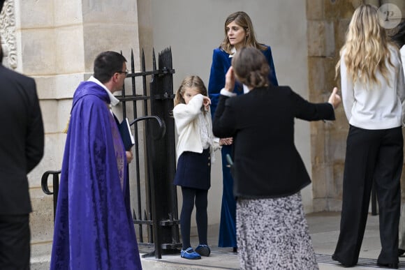 Le rendez-vous a été donné le 11 septembre en l'église de Sant-Germain-des-Près à Paris. 
Olivia Lagache, la femme du défunt - Obsèques du réalisateur Laurent Tirard en l'église de Sant-Germain-des-Près à Paris le 11 septembre 2024.