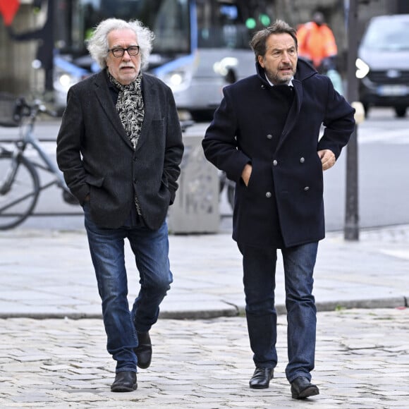 Guest, Édouard Baer - Obsèques du réalisateur Laurent Tirard en l'église de Sant-Germain-des-Près à Paris le 11 septembre 2024.