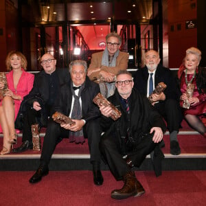 César d'anniversaire pour le Splendide - Marie Anne Chazel, Michel Blanc, Christian Clavier, Thierry Lhermitte, Gérard Jugnot, Josiane Balasko, Bruno Moynot lors de la pressroom (press room) remise des prix lors de la 46ème cérémonie des César à l'Olympia à Paris le 12 mars 2021 © David Niviere / Pool / Bestimage 