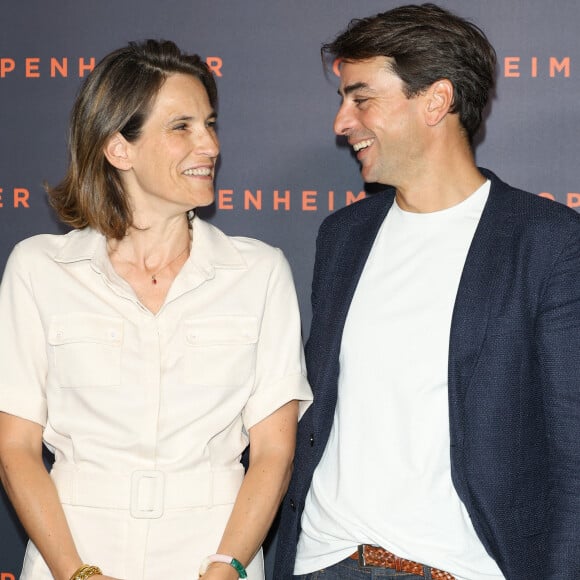 Claire Fournier et son mari Julian Bugier - Première du film "Oppenheimer" au Grand Rex à Paris le 11 juillet 2023. © Coadic Guirec/Bestimage