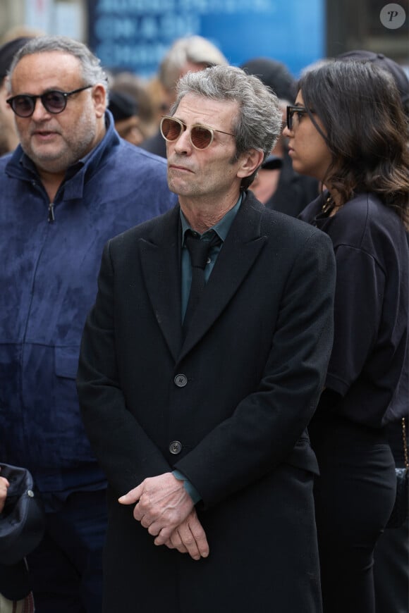 Frédéric Taddeï - Sortie des obsèques de Jean-Yves Le Fur en l'église Saint-Roch à Paris, le 6 avril 2024. © Cyril Moreau-Dominique Jacovides/Bestimage