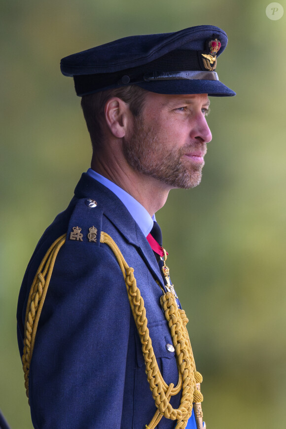Le prince William, prince de Galles, assiste au défilé du souverain au nom de sa majesté le roi d'Angleterre au Royal Air Force College de Cranwell, Royaume Uni, le 12 septembre 2024. © Cover Images via ZUMA Press/Bestimage 