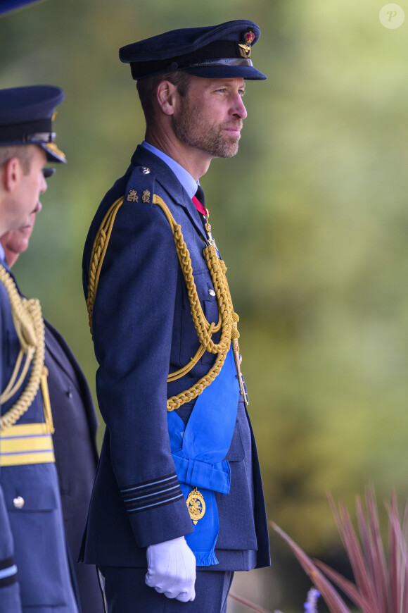 Le prince William, prince de Galles, assiste au défilé du souverain au nom de sa majesté le roi d'Angleterre au Royal Air Force College de Cranwell, Royaume Uni, le 12 septembre 2024. © Cover Images via ZUMA Press/Bestimage 
