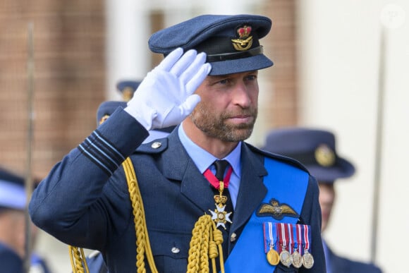 Le prince William, prince de Galles, assiste au défilé du souverain au nom de sa majesté le roi d'Angleterre au Royal Air Force College de Cranwell, Royaume Uni, le 12 septembre 2024. © Cover Images via ZUMA Press/Bestimage 