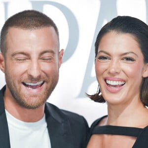 Iris Mittenaere et Paul Duchemin au dîner Emily in Paris à La Samaritaine, à Paris, le 12 septembre 2024.