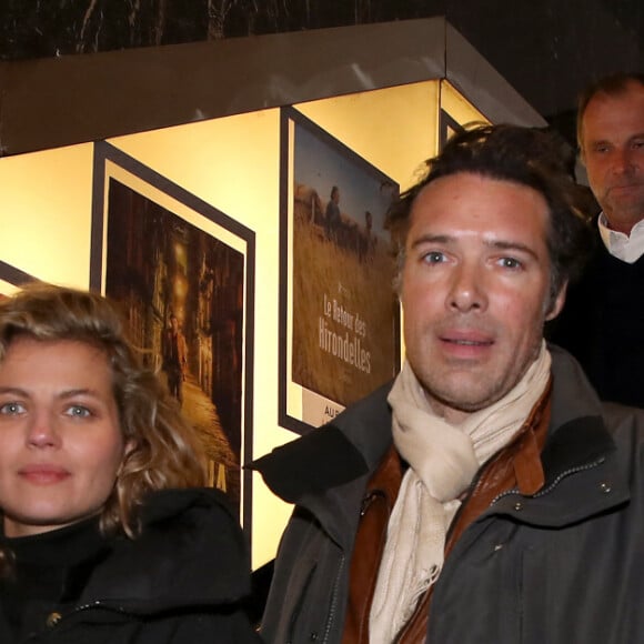 Semi-exclusif - Nicolas Bedos et sa compagne Pauline Desmonts - Présentation et Projection du Documentaire de Bernard-Henri Lévy (BHL) sur la guerre en Ukraine : "Slava Ukraini" (Gloire à l'Ukraine) au Cinéma Balzac à Paris, France, le 6 Février 2023. © Bertrand Rindoff / Bestimage 