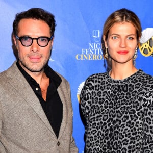 Nicolas Bedos, le président du Jury, et sa compagne Pauline Desmonts lors de la soirée de clôture de la 3eme édition du Festival Cinéroman à Nice, le 24 octobre 2021. © Bruno Bebert / Bestimage 