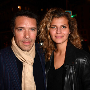 Nicolas Bedos et sa compagne Pauline Desmonts - Cocktail pour la sortie du livre de Michel Denisot " On peut rire de tout, sauf en mangeant de la semoule" aux Deux Magots à Paris le 15 mars 2023. © Veeren/ Bestimage