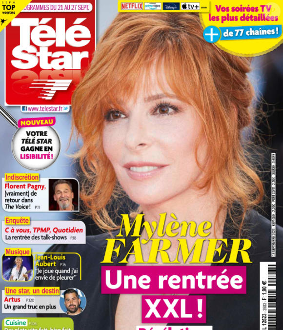 Couverture du dernier numéro de Télé Star paru le 16 septembre