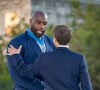 Teddy Riner, qui a été élevé au rang de commandeur de l ordre national du mérite ave Emmanuel Macron, président de la République, lors de la remise des décorations aux athlètes médailles aux Jeux Olympiques et Paralympiques de Paris2024. © Eric Tschaen/Pool/Bestimage 