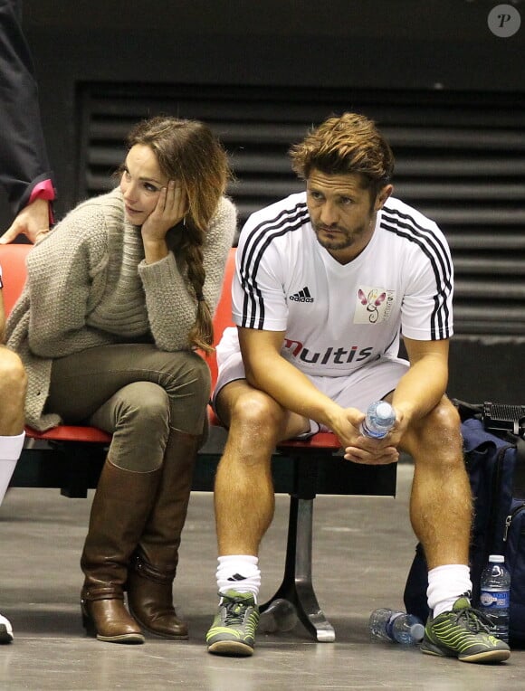 Claire Keim et Bixente Lizarazu Lyon le 13 octobre 2012 6 eme edition du foot-concert au profit de l' association Huntington Avenir qui lutte en faveur des malades et de leur famille