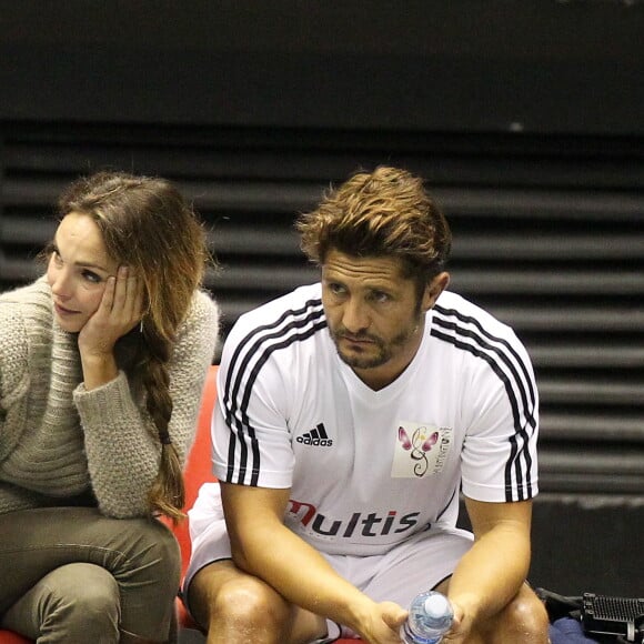 Claire Keim et Bixente Lizarazu Lyon le 13 octobre 2012 6 eme edition du foot-concert au profit de l' association Huntington Avenir qui lutte en faveur des malades et de leur famille