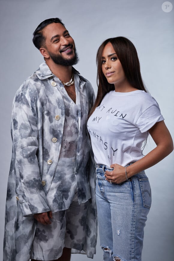 Exclusif - Slimane et Amel Bent - Studio - Enregistrement de l'émission "La grande soirée des duos", qui sera diffusée le 14 octobre sur W9 © Gaffiot-Moreau / Bestimage 