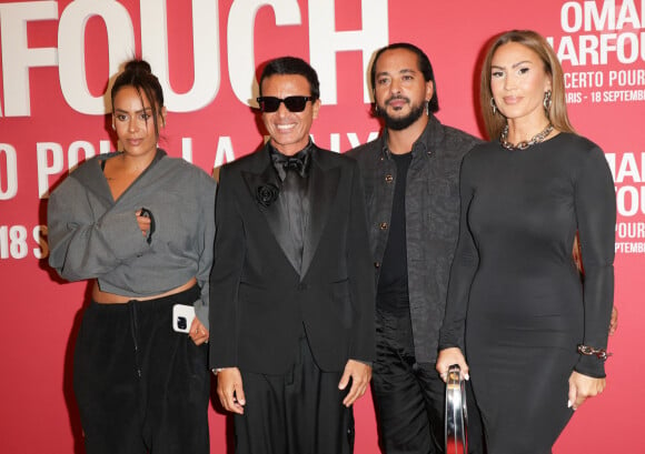 Amel Bent, Omar Harfouch, Slimane et Vitaa au photocall du "concerto pour la paix" de Omar Harfouch au Théâtre des Champs-Elysées à Paris le 18 septembre 2024. © Coadic Guirec / Bestimage 