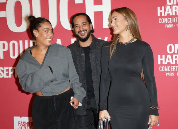 Amel Bent, Slimane et Vitaa au photocall du "concerto pour la paix" de Omar Harfouch au Théâtre des Champs-Elysées à Paris le 18 septembre 2024. © Coadic Guirec / Bestimage 