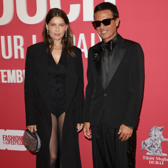 Laetitia Casta et Omar Harfouch au photocall du "concerto pour la paix" de Omar Harfouch au Théâtre des Champs-Elysées à Paris le 18 septembre 2024. © Coadic Guirec / Bestimage 