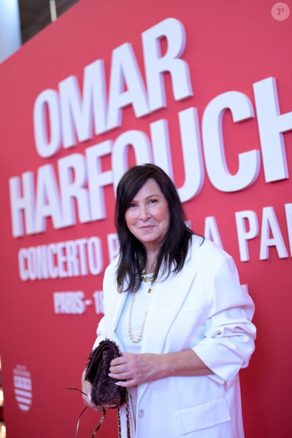 Evelyne Thomas au photocall du "concerto pour la paix" de Omar Harfouch au Théâtre des Champs-Elysées à Paris le 18 septembre 2024. © Rachid Bellak / Bestimage 