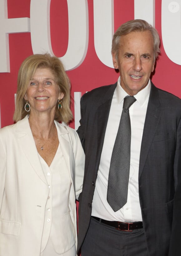 Bernard de La Villardière avec sa femme Anne au photocall du "concerto pour la paix" de Omar Harfouch au Théâtre des Champs-Elysées à Paris le 18 septembre 2024. © Coadic Guirec / Bestimage 