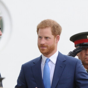 Le prince Harry, duc de Sussex et sa femme Meghan Markle, duchesse de Sussex ont rencontré le président Irlandais Michael D. Higgins à Dublin, le 11 juillet 2018. 