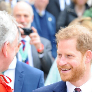 Le prince Harry lors du déjeuner "Lord Mayor's Big Curry Lunch" au Guildhall à Londres le 4 avril 2019. 