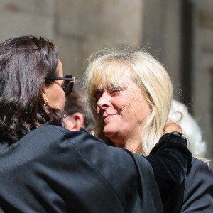 Marie Poniatowski (Rambaldi), une des filles du défunt, guest - Arrivées aux obsèques du prince Jean-Stanislas Poniatowski en l'Eglise polonaise à Paris, France, le 29 avril 2024. © Jacovides-Moreau/Bestimage 