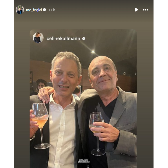 Céline Kallmann a notamment posté une photo es deux hommes d'affaires, qu'elle surnomme affectueusement "des big best boss". 
Marc-Olivier Fogiel et Hervé Beroud quitte BFMTV et ont organisé une fête d'adieux. Instagram