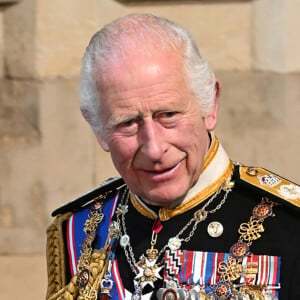 Le roi Charles III d'Angleterre et la reine consort Camilla Parker Bowles lors de l'ouverture officielle du parlement britannique au palais de Westminster à Londres. Le 17 juillet 2024 © Eddie Mulholland / WPA Pool / Bestimage