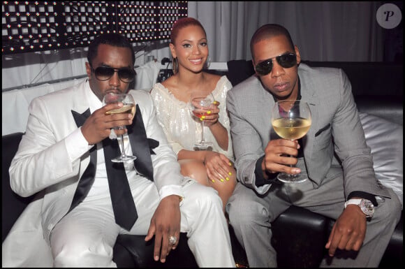 Puff Diddy, Beyoncé Knowles et Jay-Z - soirée champagne Armand de Brignac - au VIP ROOM de Cannes.