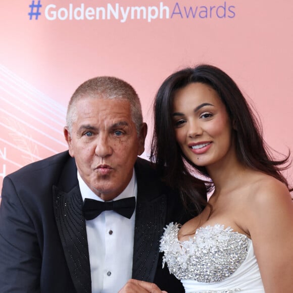 Samy Naceri et sa compagne Sofia Athena - Photocall et cérémonie de clôture de la 63ème édition du Festival de Télévision de Monte-Carlo (63rd Golden Nymph) au Grimaldi Forum à Monaco le 18 juin 2024. © Denis Guignebourg / Bestimage