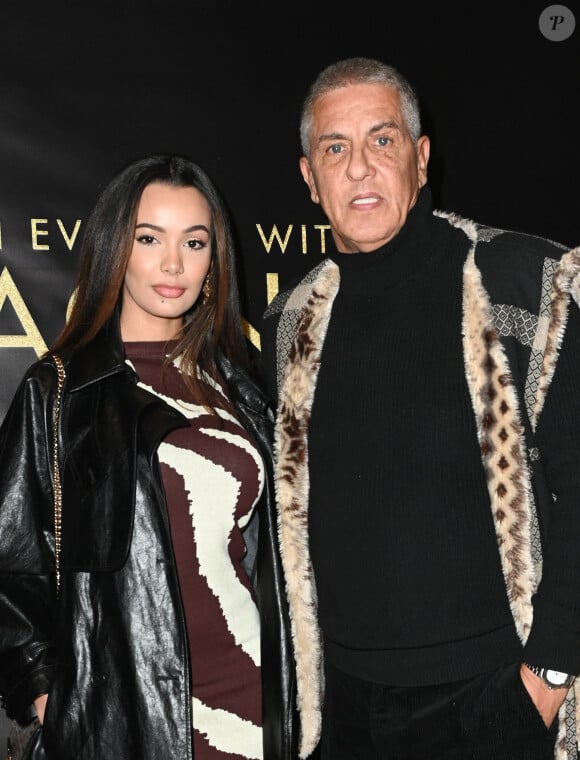 Exclusif - Samy Naceri et sa compagne Sofia - Photocall pour la conférence spectacle "An evening with Al Pacino" à la salle Pleyel à Paris le 25 avril 2023. © Coadic Guirec / Bestimage