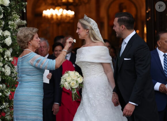 Mariage de la princesse Theodora de Grèce et Matthew Kumar en la cathédrale de l'Annonciation à Athènes le 28 septembre 2024 Théodora de Grèce et Matthew Kumar quittent la cathédrale de l'Annonciation de Sainte-Marie, désormais mari et femme, le 28 septembre 2024, à Athènes, en Grèce. MARIAGE José Ruiz / Europa Press 28/09/2024