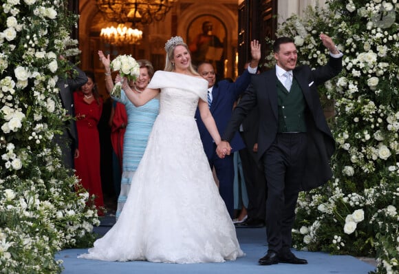 Mariage de la princesse Theodora de Grèce et Matthew Kumar en la cathédrale de l'Annonciation à Athènes le 28 septembre 2024 Théodora de Grèce et Matthew Kumar quittent la cathédrale de l'Annonciation de Sainte-Marie, désormais mari et femme, le 28 septembre 2024, à Athènes, en Grèce. MARIAGE José Ruiz / Europa Press 28/09/2024