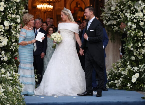 Mariage de la princesse Theodora de Grèce et Matthew Kumar en la cathédrale de l'Annonciation à Athènes le 28 septembre 2024 Théodora de Grèce et Matthew Kumar quittent la cathédrale de l'Annonciation de Sainte-Marie, désormais mari et femme, le 28 septembre 2024, à Athènes, en Grèce. MARIAGE José Ruiz / Europa Press 28/09/2024