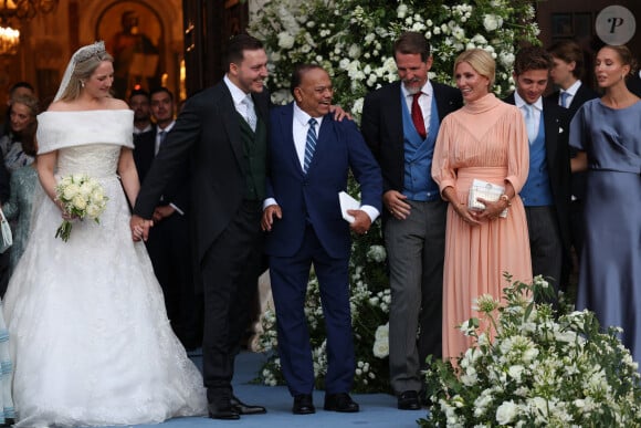 Mariage de la princesse Theodora de Grèce et Matthew Kumar en la cathédrale de l'Annonciation à Athènes le 28 septembre 2024 Théodora de Grèce et Matthew Kumar quittent la cathédrale de l'Annonciation de Sainte-Marie, désormais mari et femme, le 28 septembre 2024, à Athènes, en Grèce. MARIAGE José Ruiz / Europa Press 28/09/2024