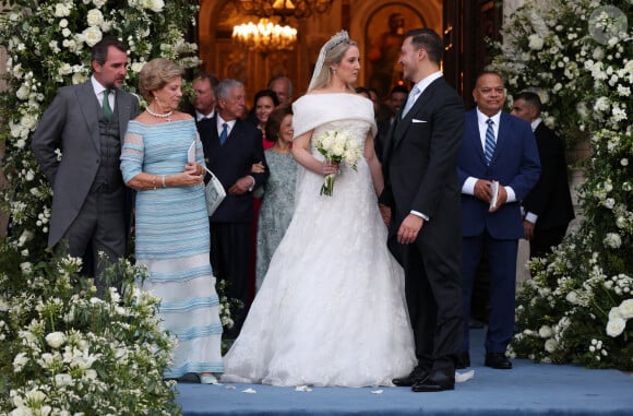 Mariage de la princesse Theodora de Grèce et Matthew Kumar en la cathédrale de l'Annonciation à Athènes le 28 septembre 2024 Théodora de Grèce et Matthew Kumar quittent la cathédrale de l'Annonciation de Sainte-Marie, désormais mari et femme, le 28 septembre 2024, à Athènes, en Grèce. MARIAGE José Ruiz / Europa Press 28/09/2024