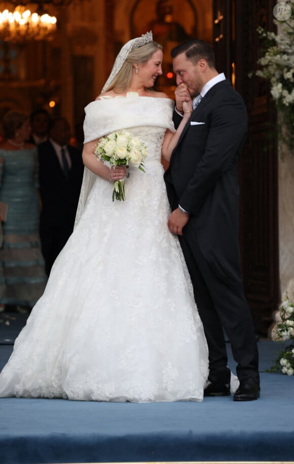 Mariage de la princesse Theodora de Grèce et Matthew Kumar en la cathédrale de l'Annonciation à Athènes le 28 septembre 2024 Théodora de Grèce et Matthew Kumar quittent la cathédrale de l'Annonciation de Sainte-Marie, désormais mari et femme, le 28 septembre 2024, à Athènes, en Grèce. MARIAGE José Ruiz / Europa Press 28/09/2024