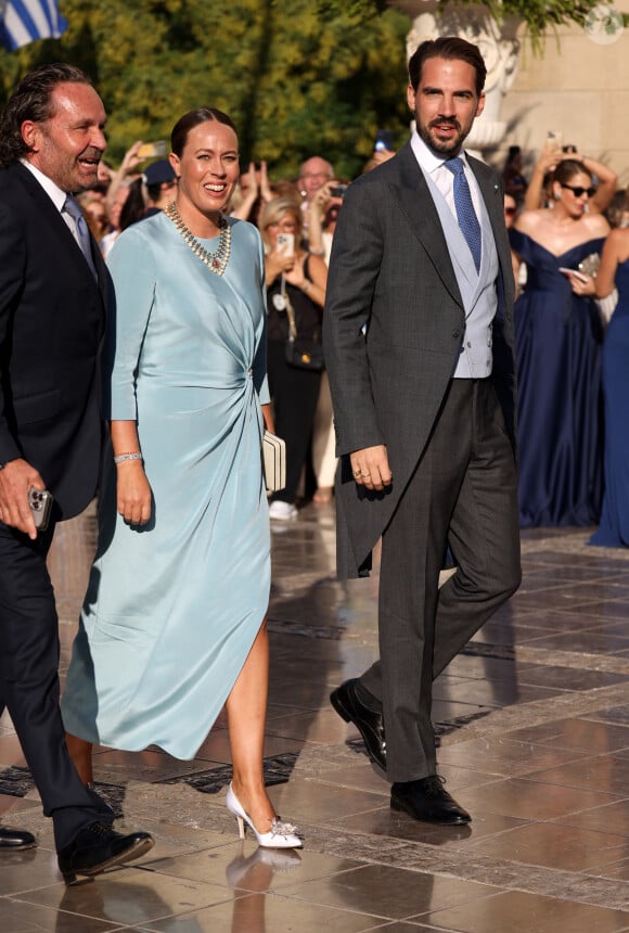 Mariage de la princesse Theodora de Grèce et Matthew Kumar en la cathédrale de l'Annonciation à Athènes le 28 septembre 2024 Philippe de Grèce et Nina Flohr arrivent à la cathédrale de l'Annonciation Sainte-Marie pour assister au mariage de Théodora de Grèce, quatrième fille du roi Constantin II de Grèce, avec Matthew Kumar, le 28 septembre 2024, à Athènes, en Grèce. MARIAGE José Ruiz / Europa Press 28/09/2024