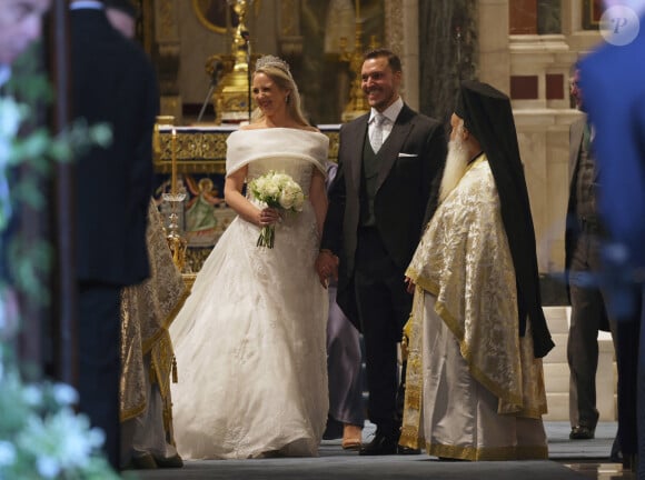 Mariage de la princesse Theodora de Grèce et Matthew Kumar en la cathédrale de l'Annonciation à Athènes le 28 septembre 2024 Théodora de Grèce et Matthew Kumar à l'autel de la cathédrale de l'Annonciation de Sainte-Marie-du-Bras lors de leur cérémonie de mariage le 28 septembre 2024 à Athènes, en Grèce. MARIAGE José Ruiz / Europa Press 28/09/2024