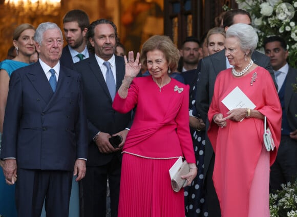 Mariage de la princesse Theodora de Grèce et Matthew Kumar en la cathédrale de l'Annonciation à Athènes le 28 septembre 2024 La reine Sofia et la princesse Benedicta de Danemark quittent la cathédrale de l'Annonciation de Sainte-Marie où elles ont assisté au mariage de Théodora de Grèce et de Matthew Kumar, le 28 septembre 2024, à Athènes (Grèce). MARIAGE José Ruiz / Europa Press 28/09/2024