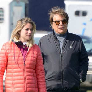 Sophie Tapie et Bernard Tapie assistant au saut d'obstacles international de Chantilly à Chantilly, au nord-est de Paris, en France, le 21 avril 2013. Photo par Nicolas Briquet/ABACAPRESS.COM