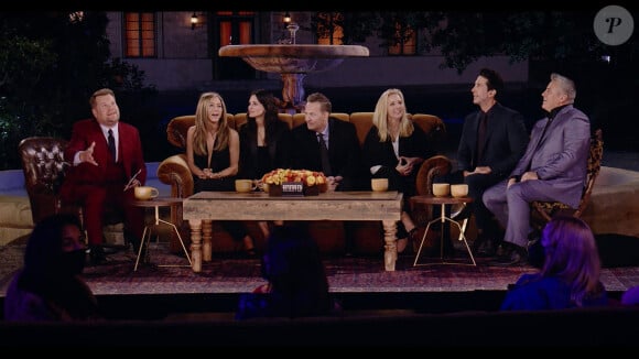 James Corden présente l'émission spéciale "Friends The Reunion" du casting de l'emblématique série "Friends", avec Jennifer Aniston, Courteney Cox, Lisa Kudrow, Matt LeBlanc, Matthew Perry, David Schwimmer et une invitée spéciale Lady Gaga. 